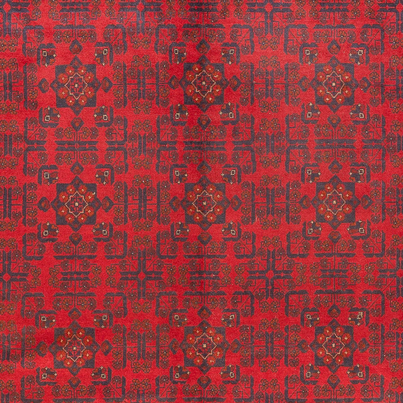 Afghansk tæppe - 391 x 305 cm - bordeaux rød