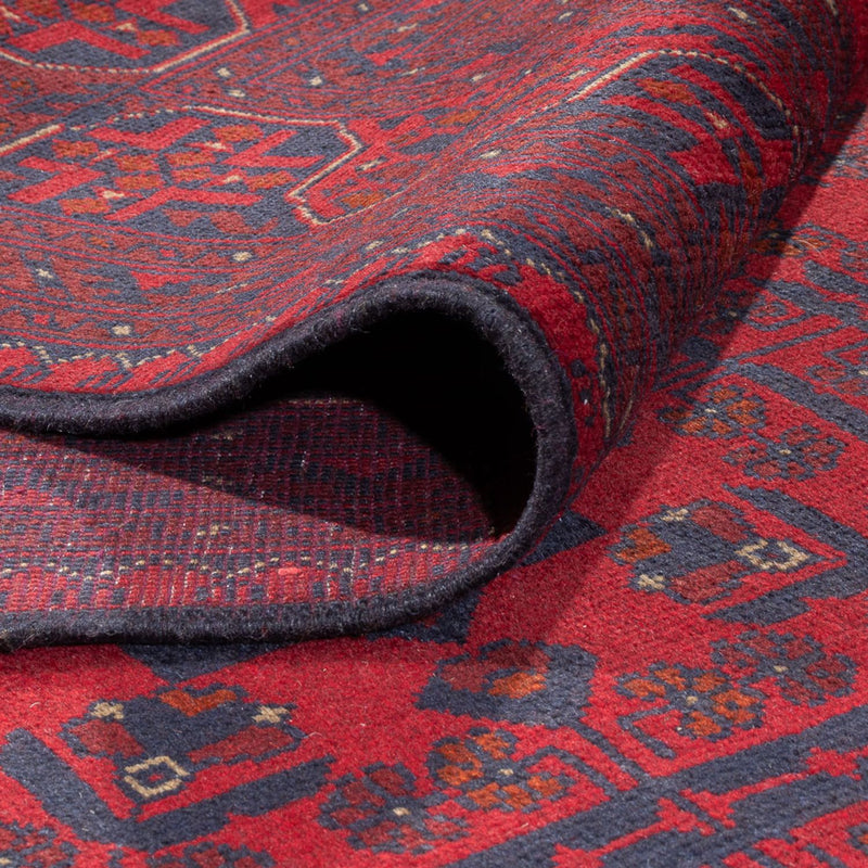 Afghansk tæppe - 391 x 305 cm - bordeaux rød