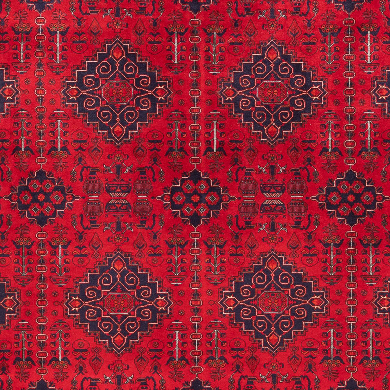 Afghansk tæppe - 397 x 295 cm - rød
