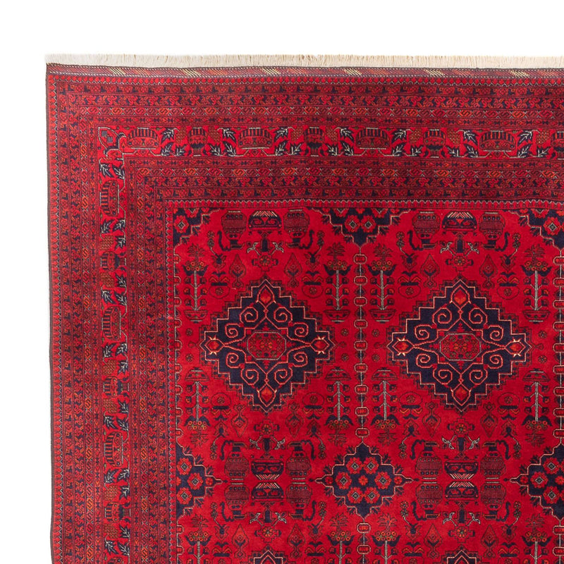 Afghansk tæppe - 397 x 295 cm - rød