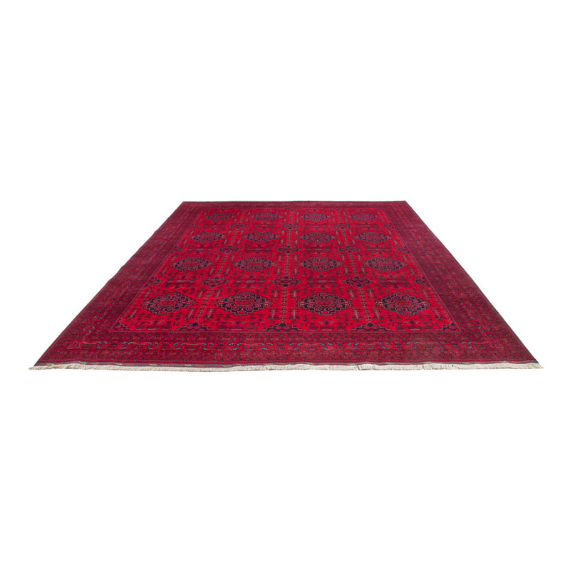 Afghansk tæppe - 397 x 295 cm - rød