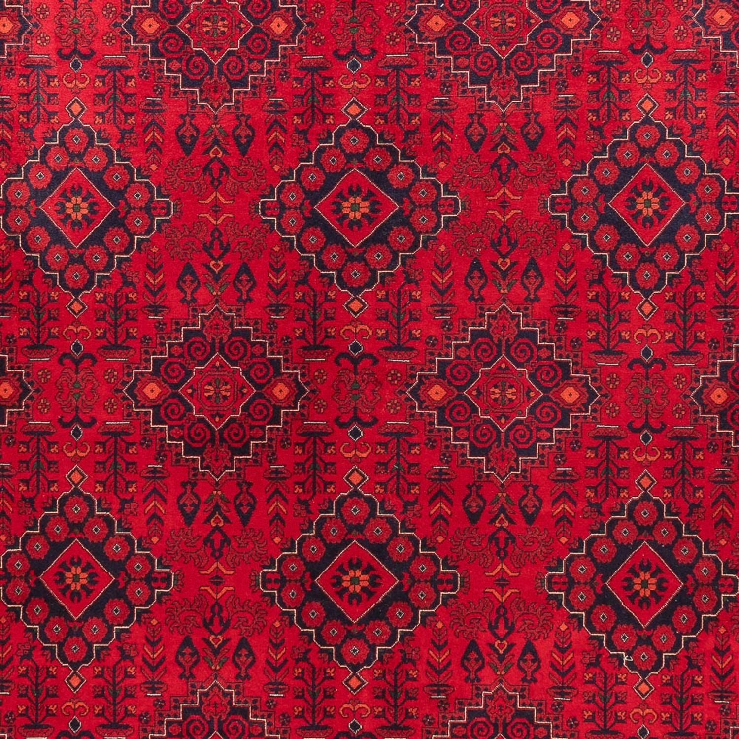 Afghansk tæppe - 396 x 297 cm - rød