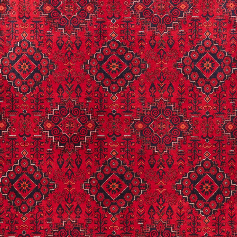 Afghansk tæppe - 396 x 297 cm - rød