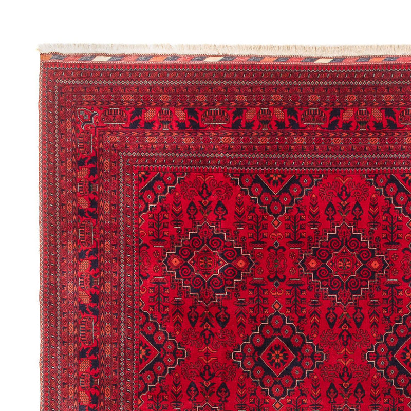 Afghansk tæppe - 396 x 297 cm - rød