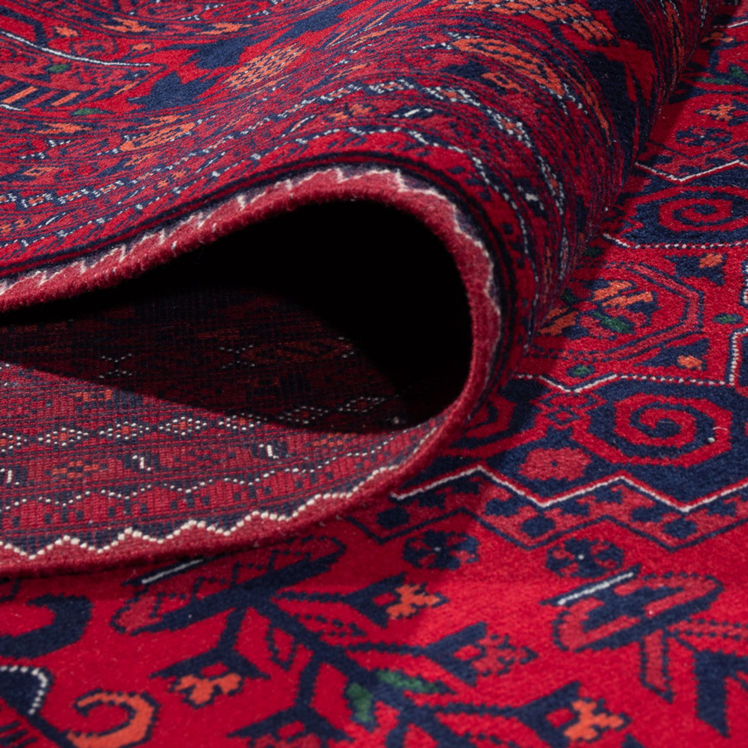 Afghansk tæppe - 396 x 297 cm - rød