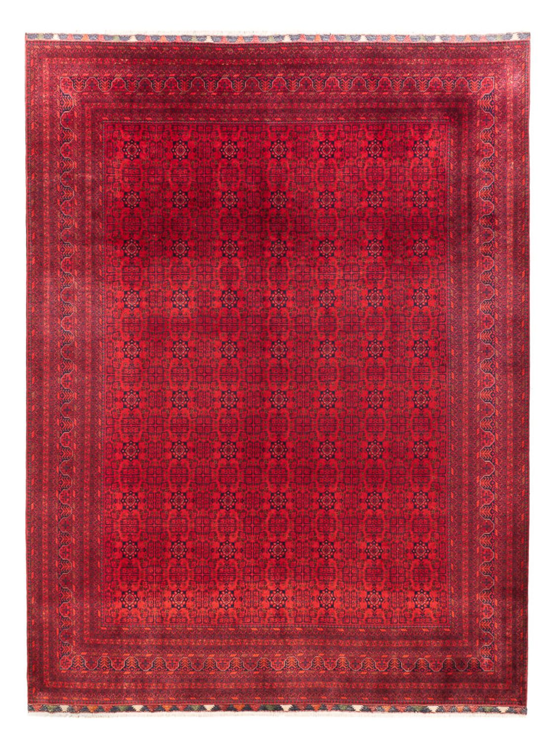 Afghansk tæppe - 401 x 303 cm - rød