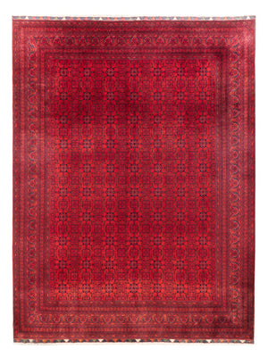 Afghansk tæppe - 401 x 303 cm - rød