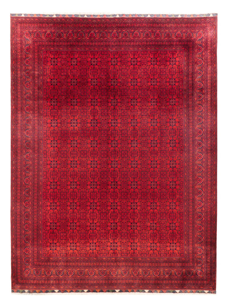 Afghansk tæppe - 401 x 303 cm - rød