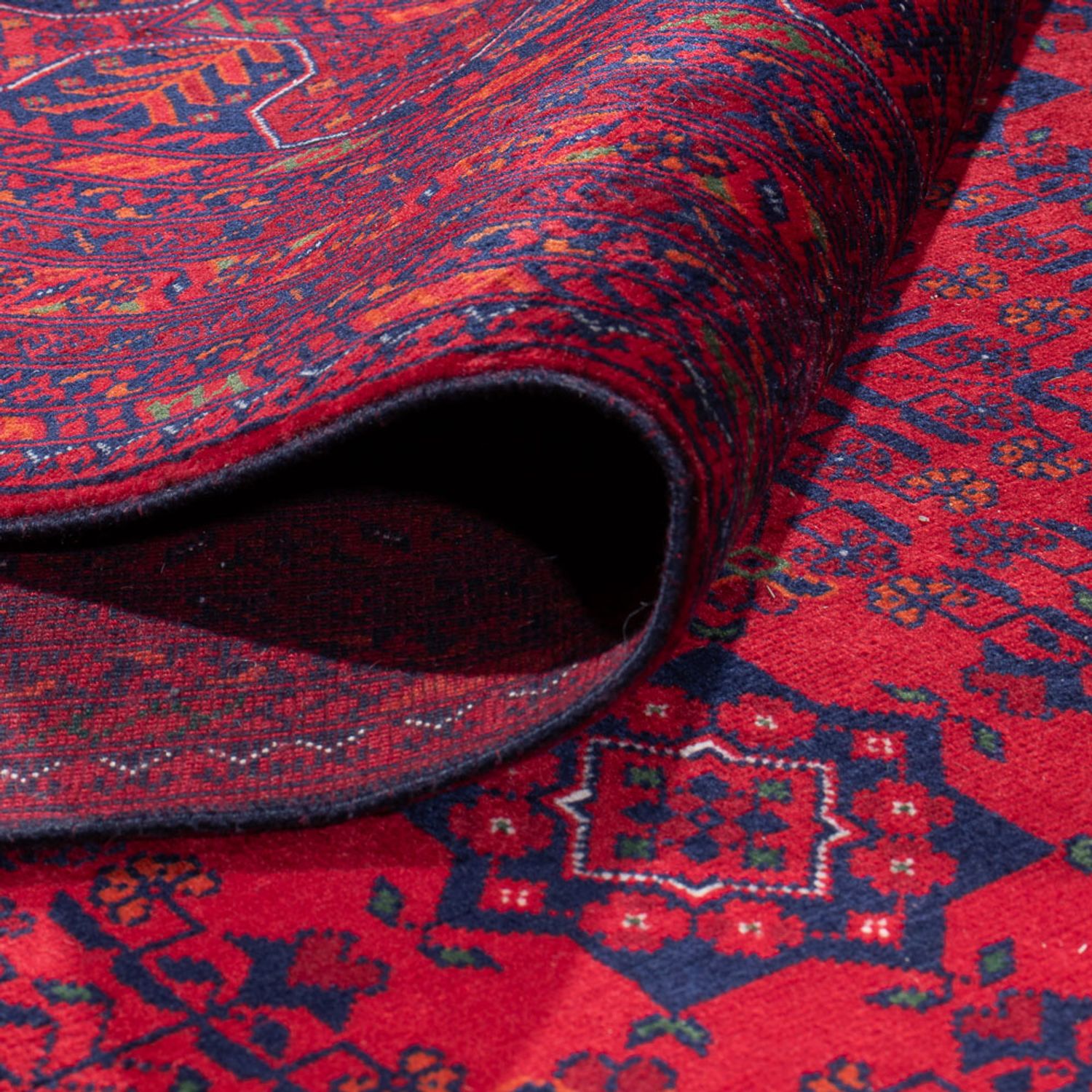 Afghansk tæppe - 401 x 303 cm - rød