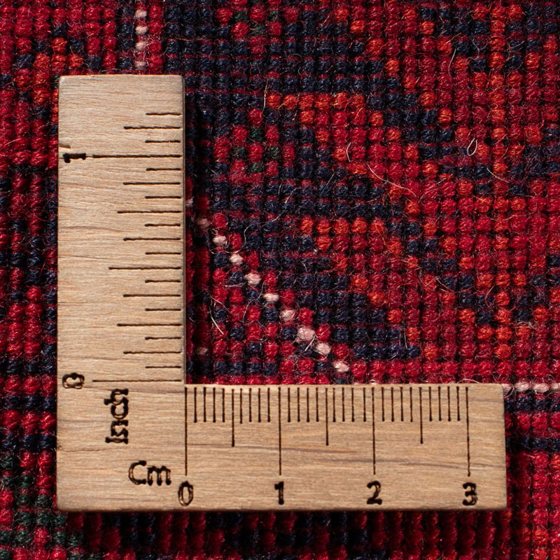 Afghansk tæppe - 401 x 303 cm - rød