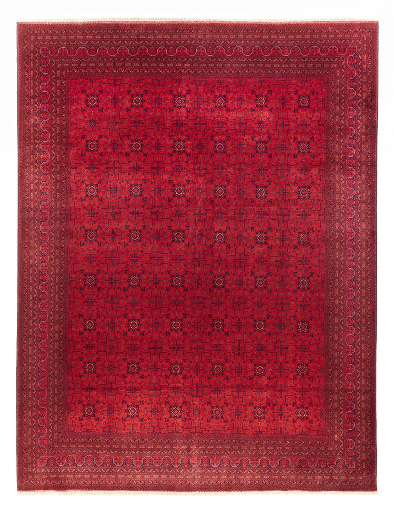 Afghansk tæppe - Royal - 390 x 292 cm - rød