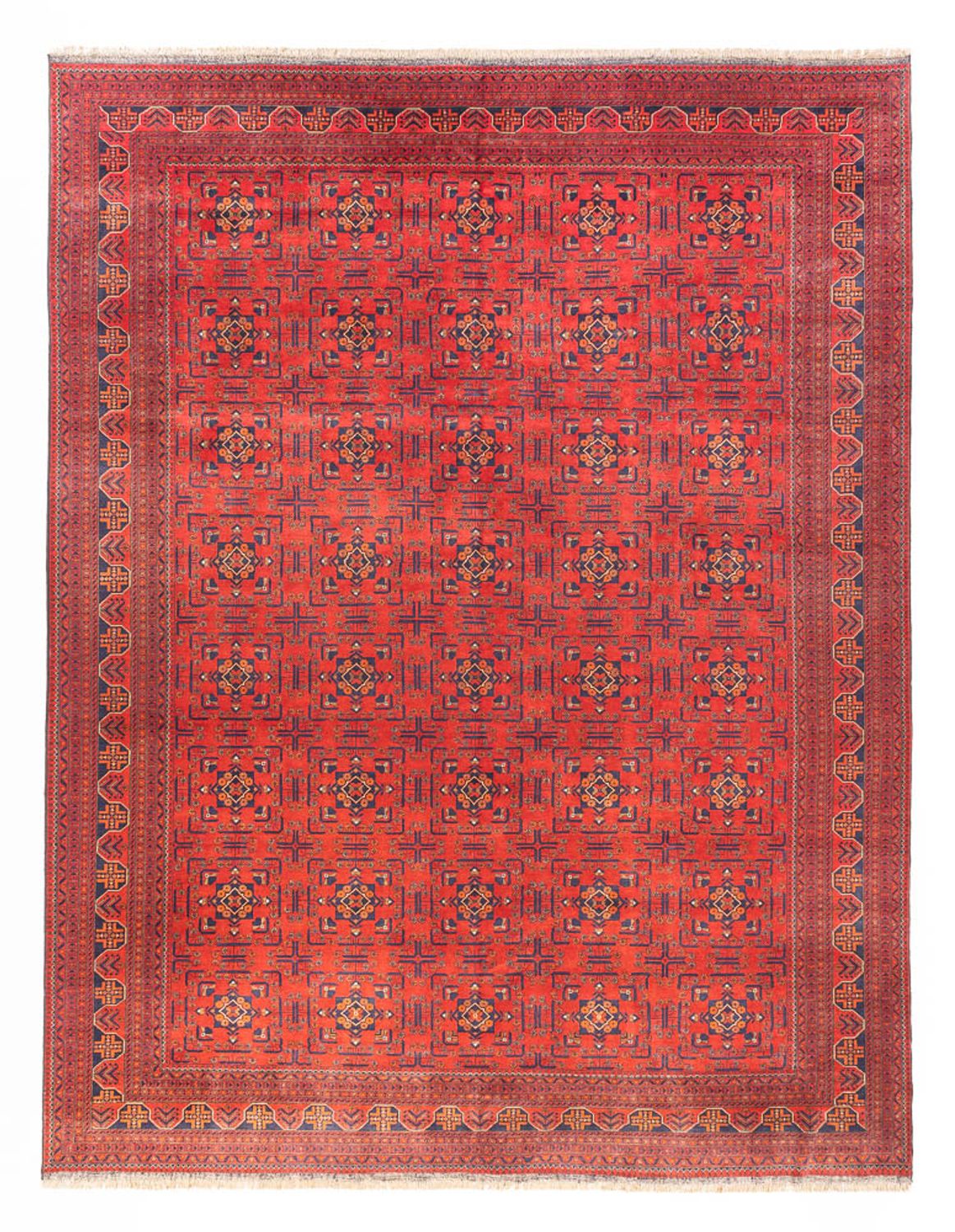 Afghansk tæppe - Kunduz - 391 x 296 cm - rød