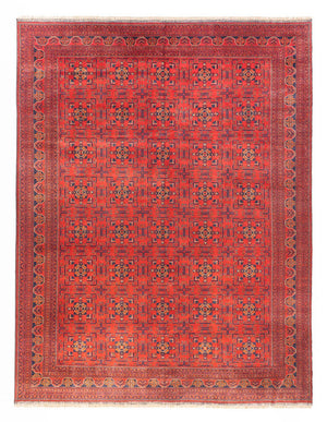 Afghansk tæppe - Kunduz - 391 x 296 cm - rød