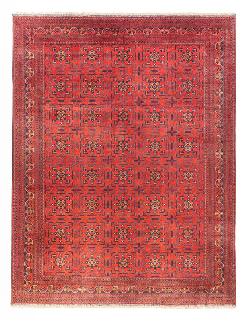 Afghansk tæppe - Kunduz - 391 x 296 cm - rød