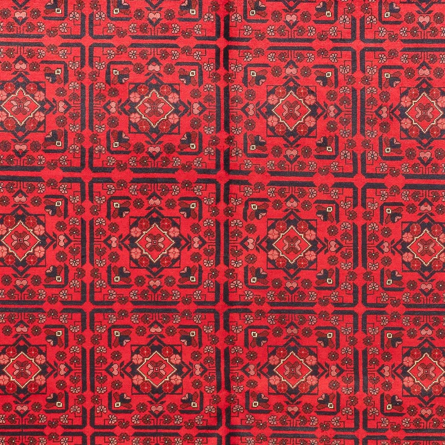 Afghansk tæppe - Kunduz - 366 x 297 cm - rød