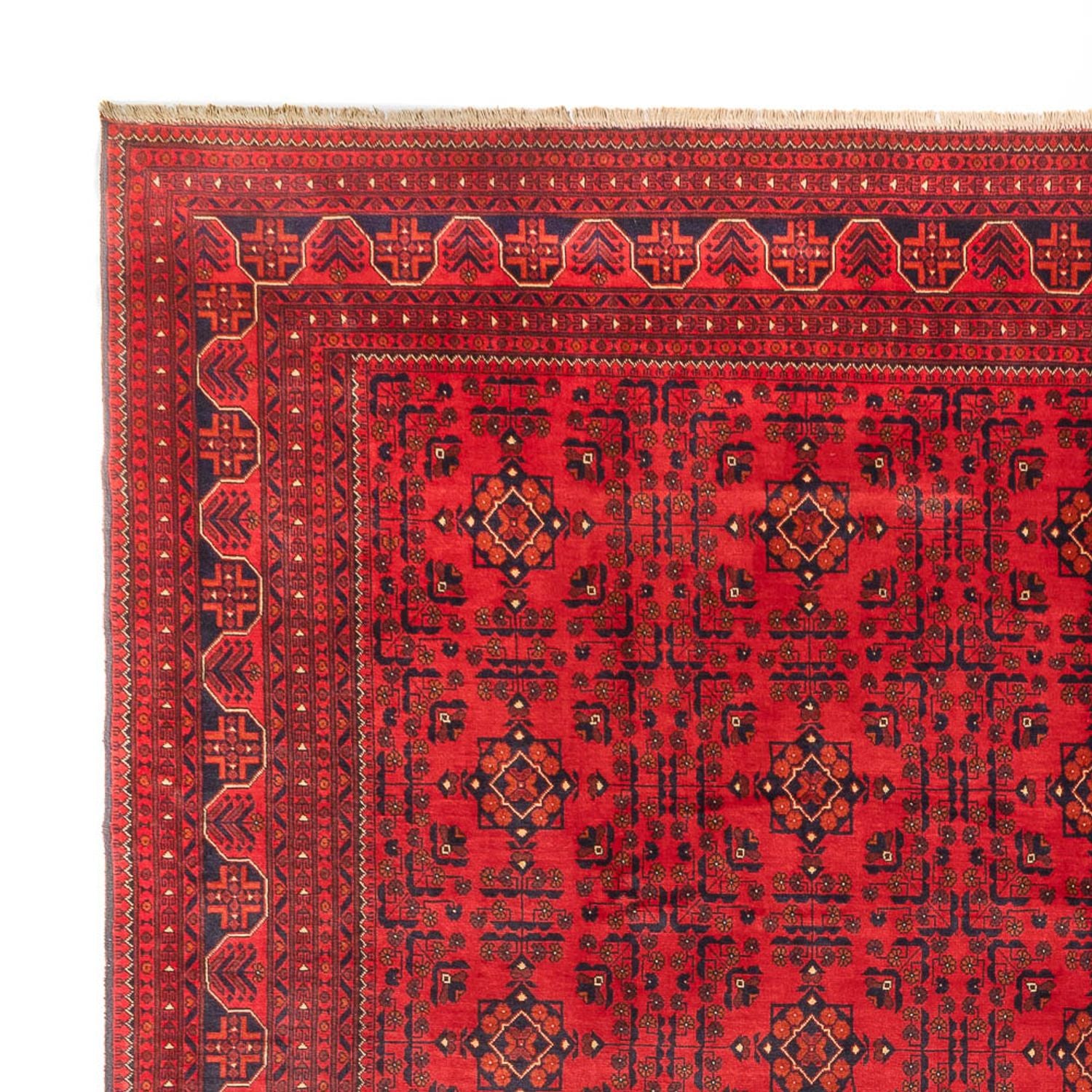 Afghansk tæppe - Kunduz - 382 x 309 cm - rød