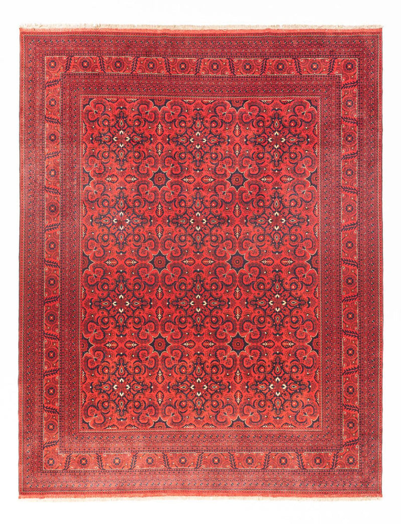 Afghansk tæppe - Kunduz - 379 x 297 cm - rød