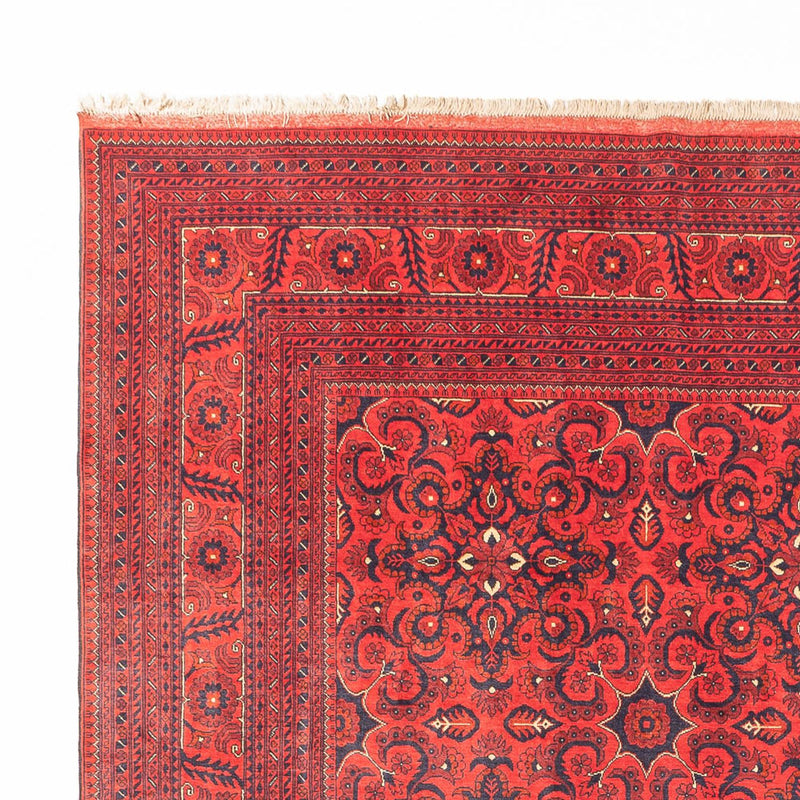 Afghansk tæppe - Kunduz - 379 x 297 cm - rød