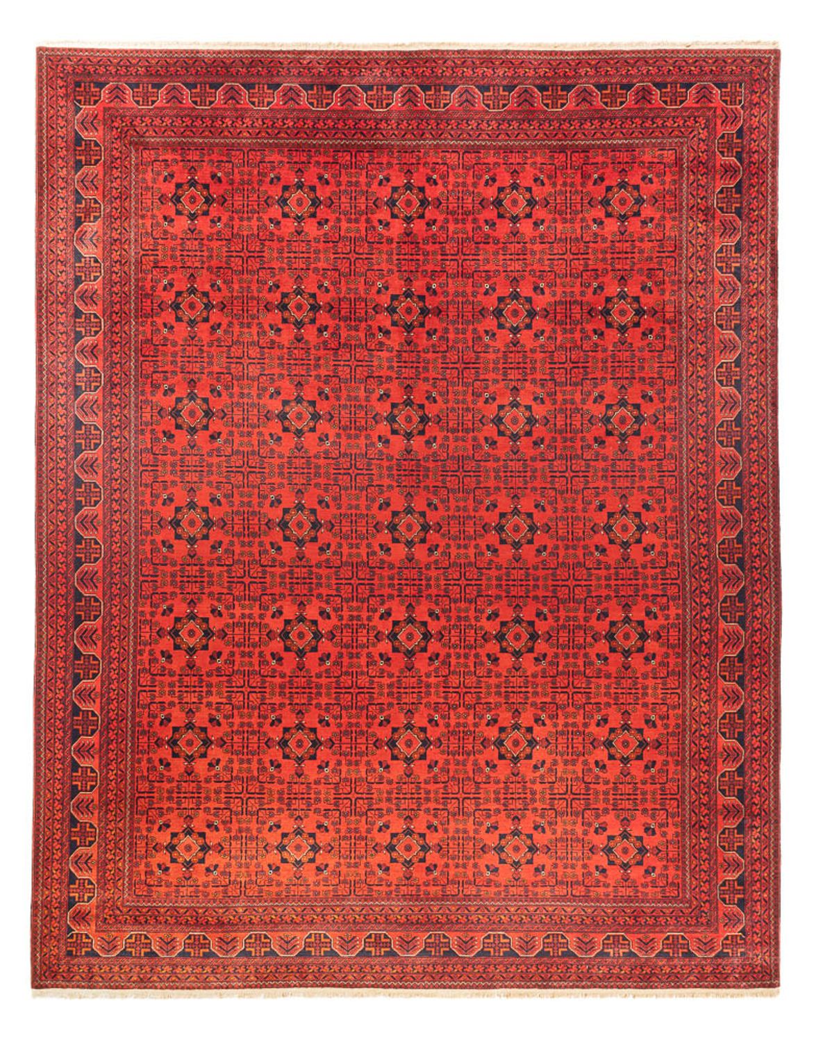 Afghansk tæppe - Kunduz - 394 x 299 cm - rød