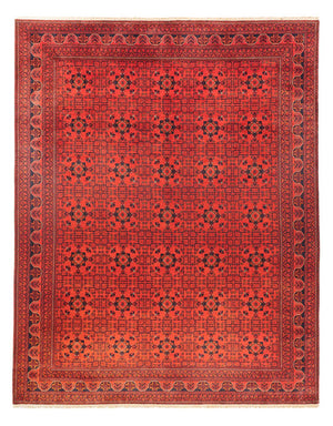 Afghansk tæppe - Kunduz - 394 x 299 cm - rød