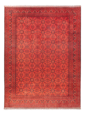 Afghansk tæppe - Kunduz - 393 x 300 cm - rød