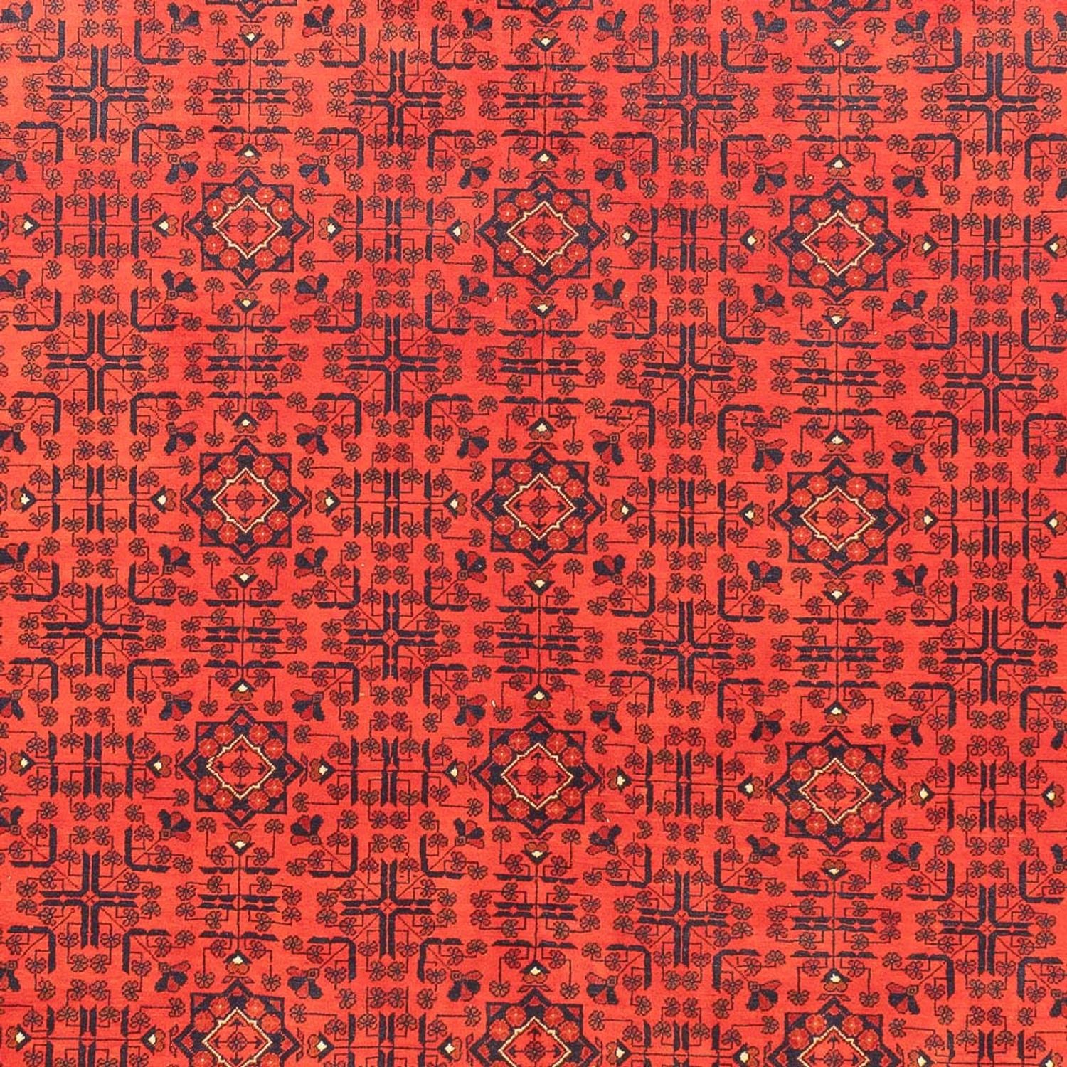Afghansk tæppe - Kunduz - 393 x 300 cm - rød