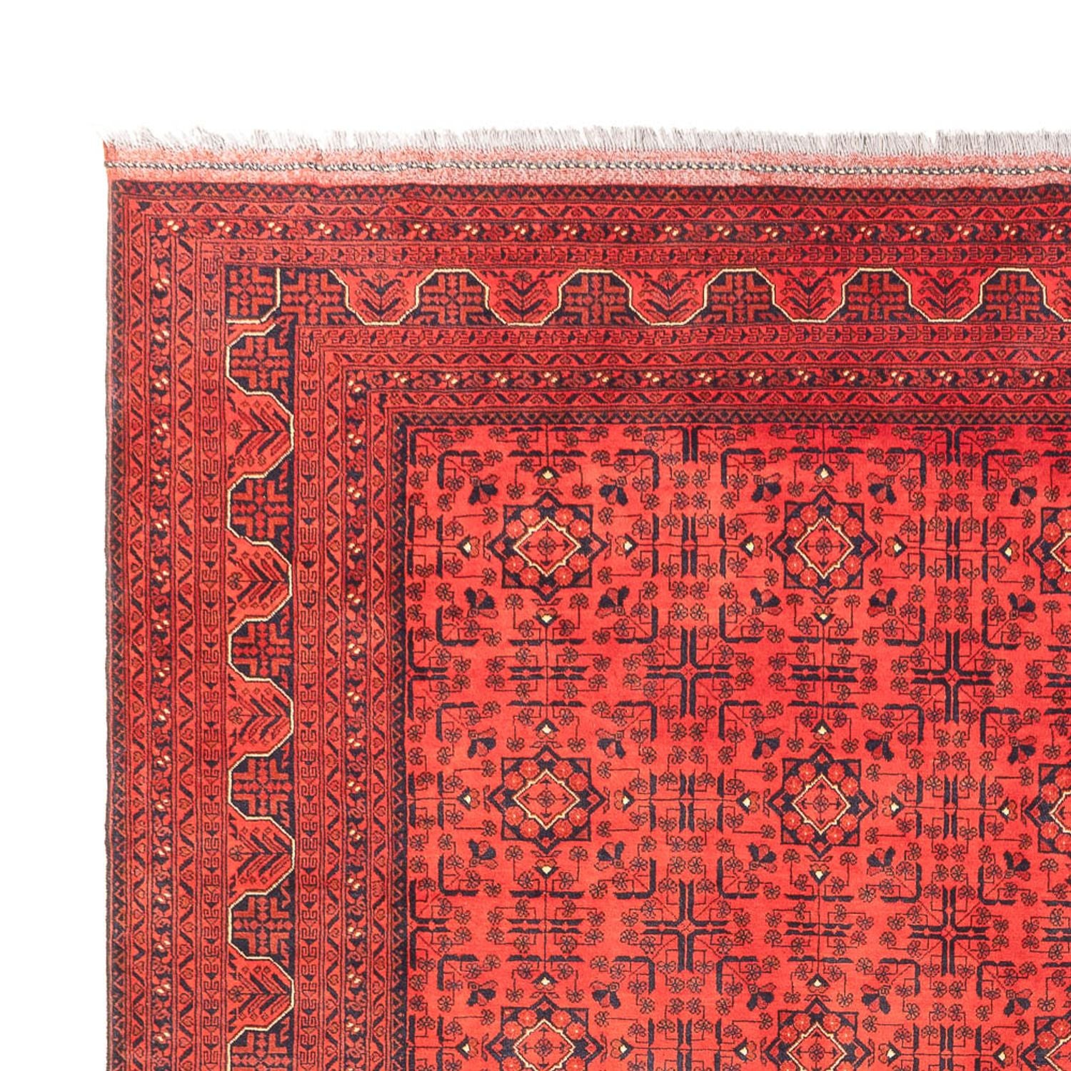 Afghansk tæppe - Kunduz - 393 x 300 cm - rød