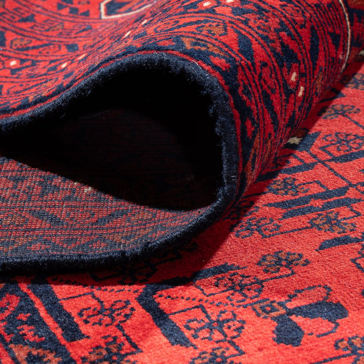 Afghansk tæppe - Kunduz - 393 x 300 cm - rød