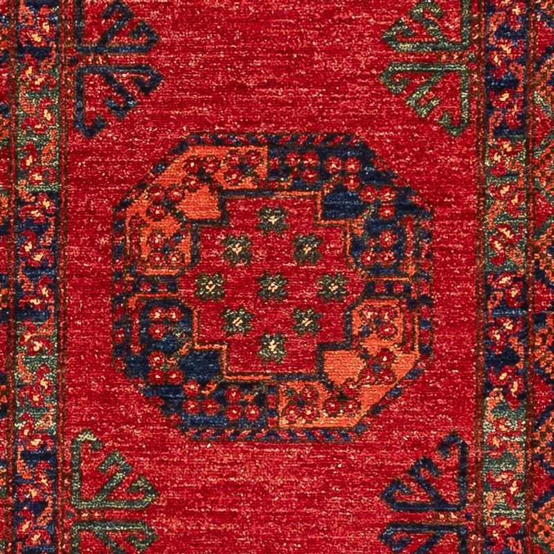 Løber Afghansk tæppe - 368 x 85 cm - rød