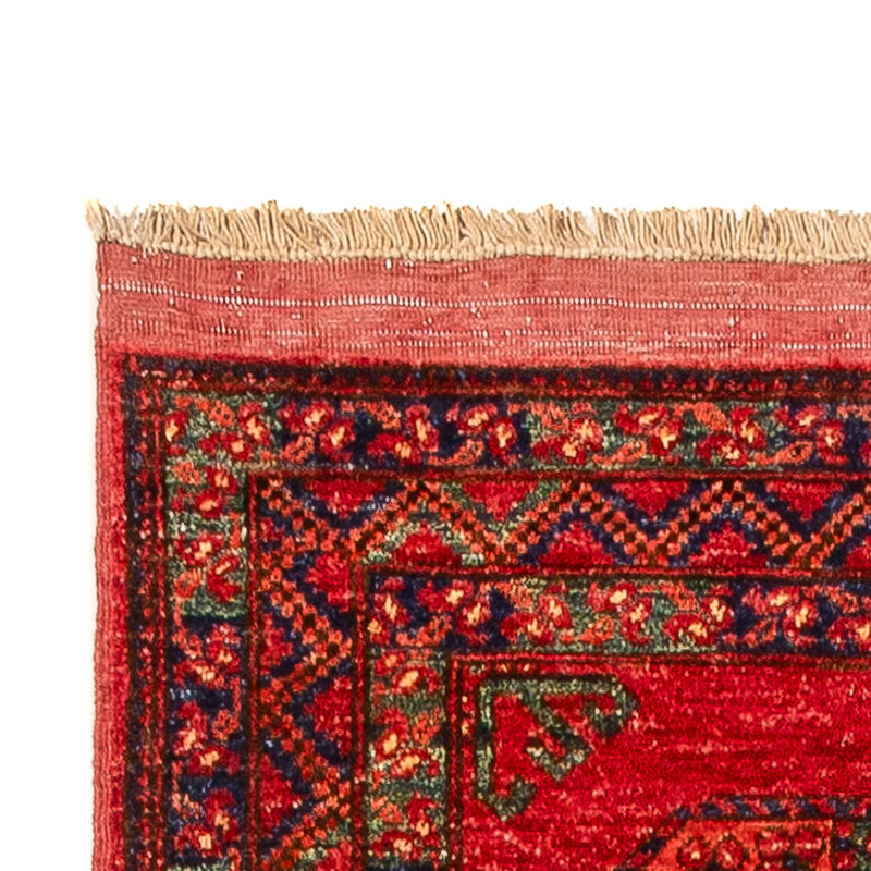 Løber Afghansk tæppe - 368 x 85 cm - rød