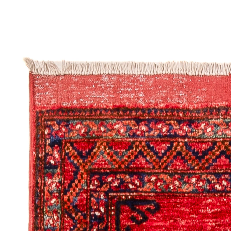 Løber Afghansk tæppe - 395 x 75 cm - rød
