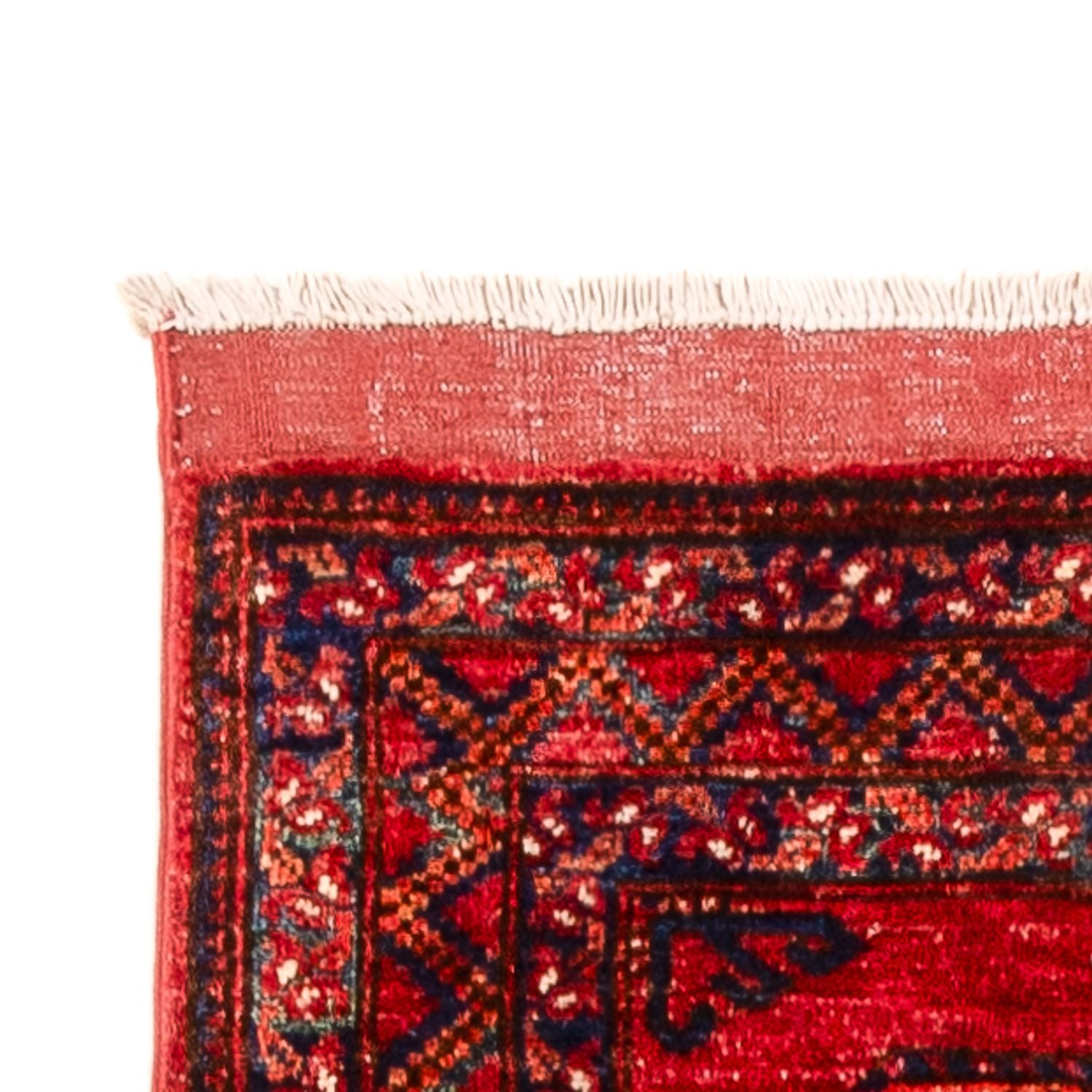 Løber Afghansk tæppe - 395 x 76 cm - rød