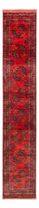 Løber Afghansk tæppe - 395 x 77 cm - rød