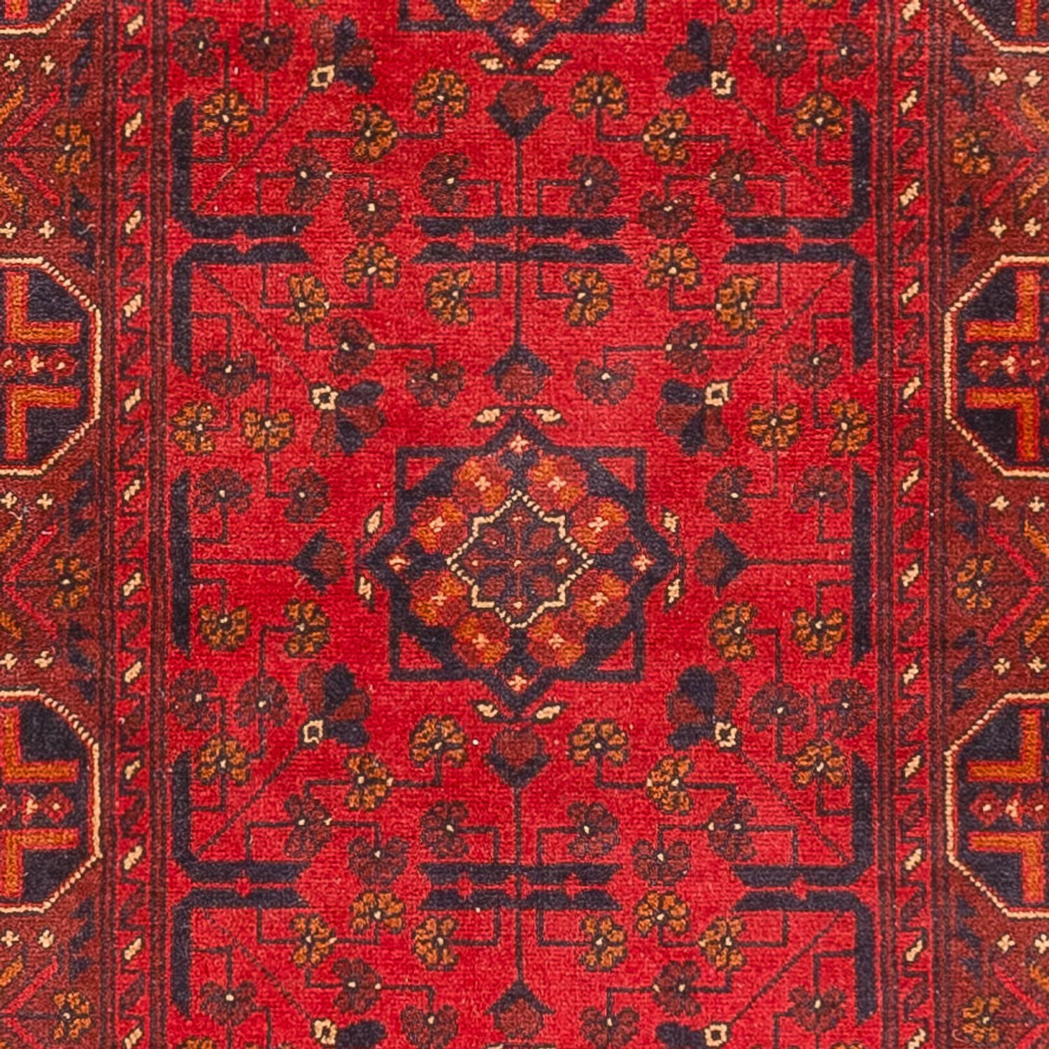 Løber Afghansk tæppe - Kunduz - 395 x 80 cm - rød
