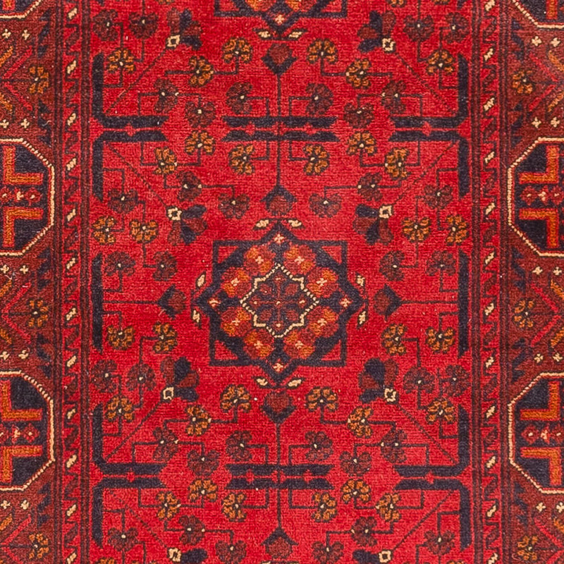 Løber Afghansk tæppe - Kunduz - 395 x 80 cm - rød