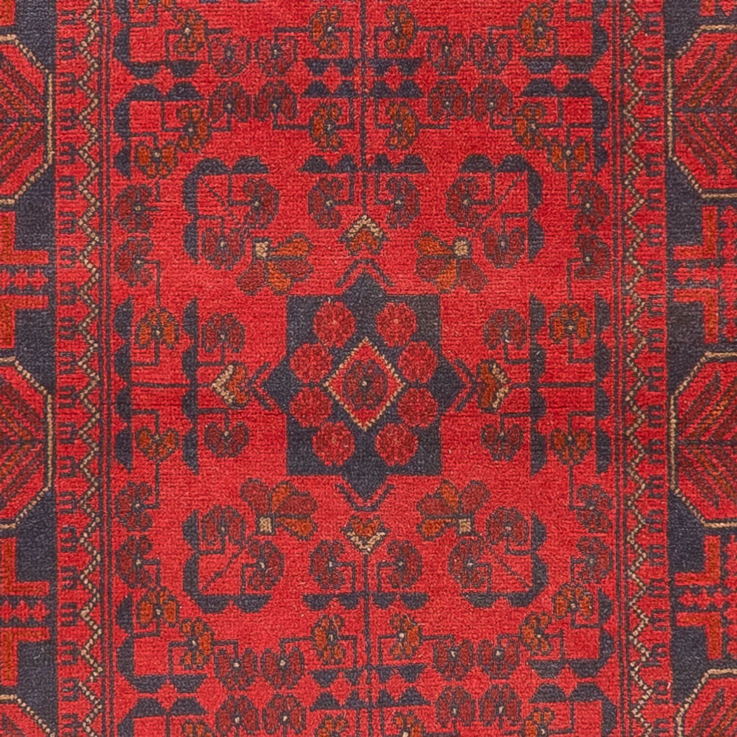 Løber Afghansk tæppe - Kunduz - 390 x 80 cm - rød