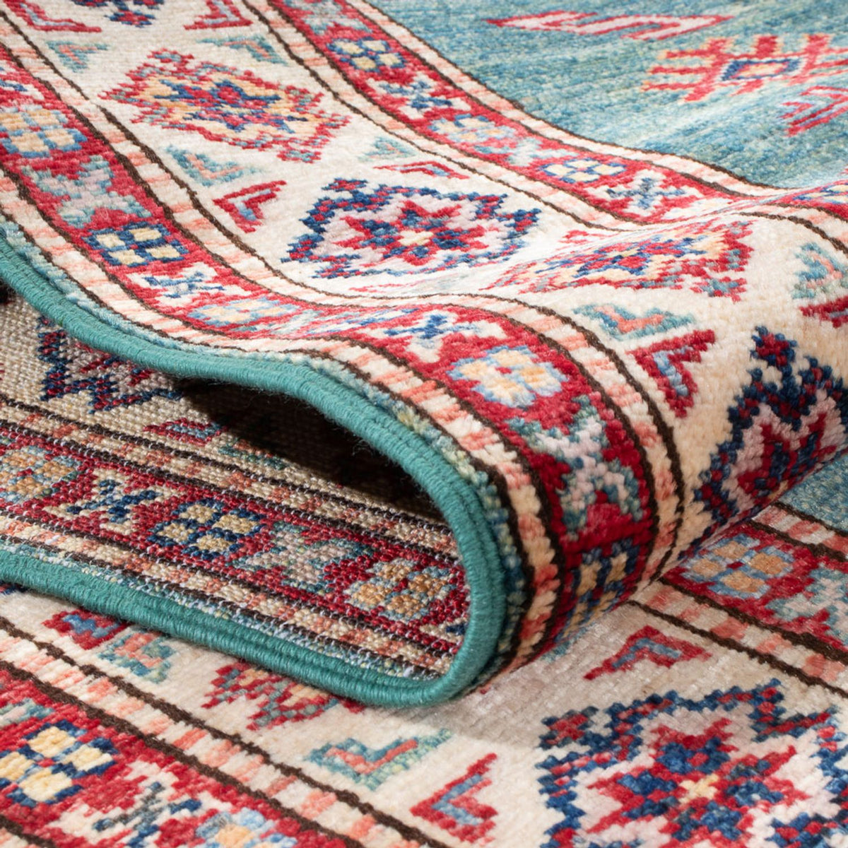Løber Ziegler Carpet - Kazak - 303 x 80 cm - turkis