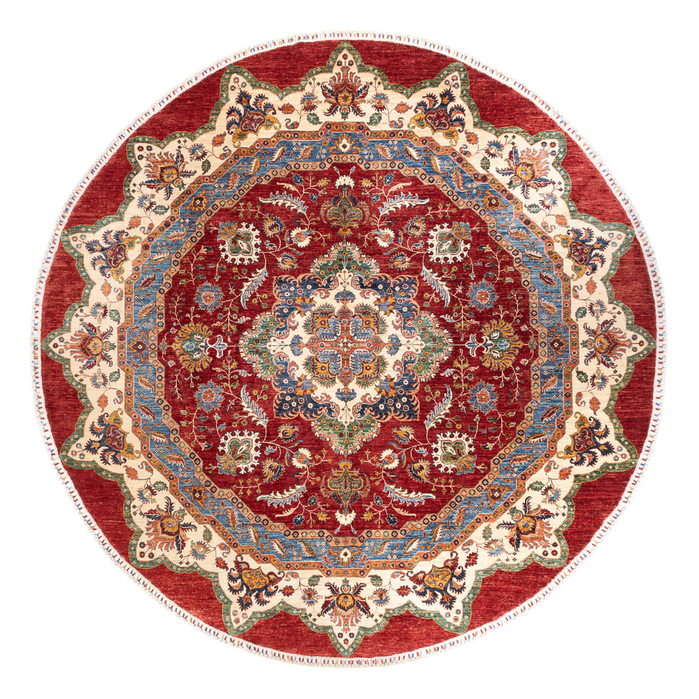 Ziegler Carpet - Kazak rundt  - 302 x 297 cm - flerfarvet