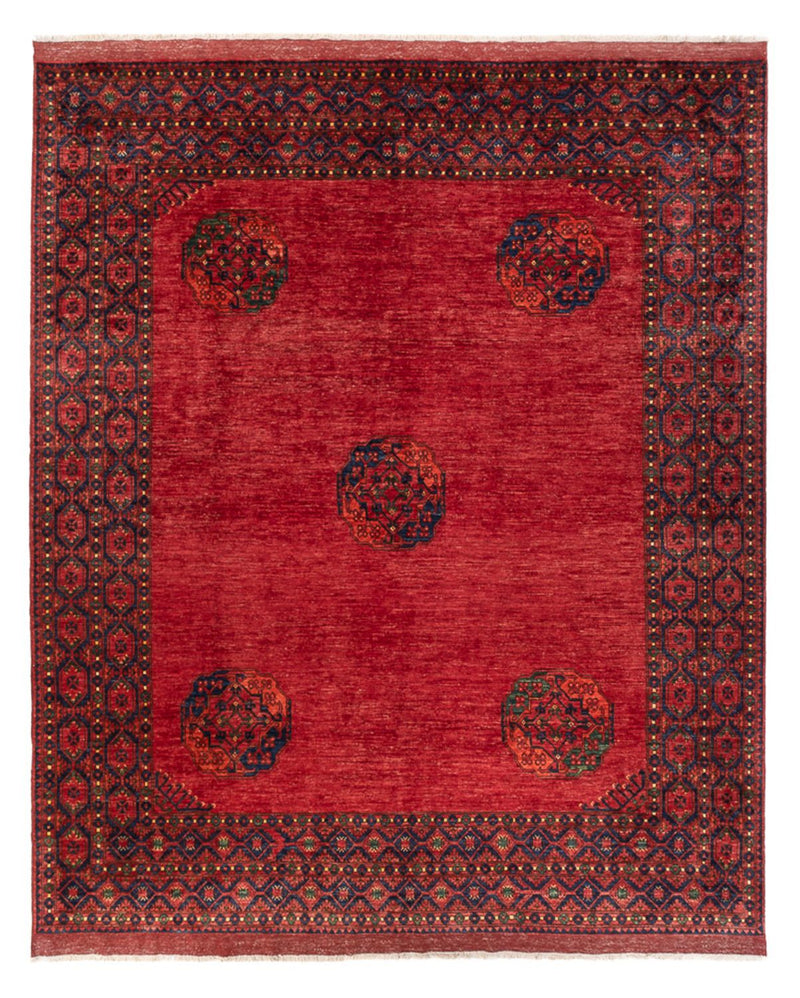 Afghansk tæppe - 301 x 255 cm - rød