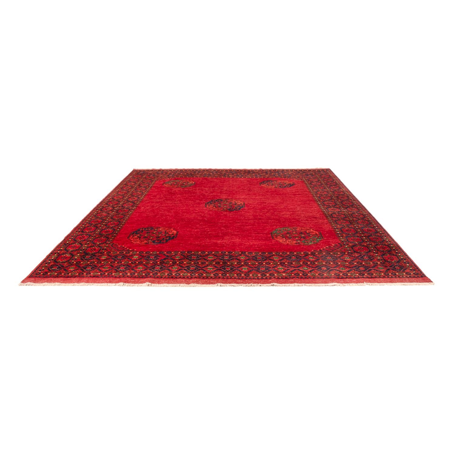 Afghansk tæppe - 301 x 255 cm - rød