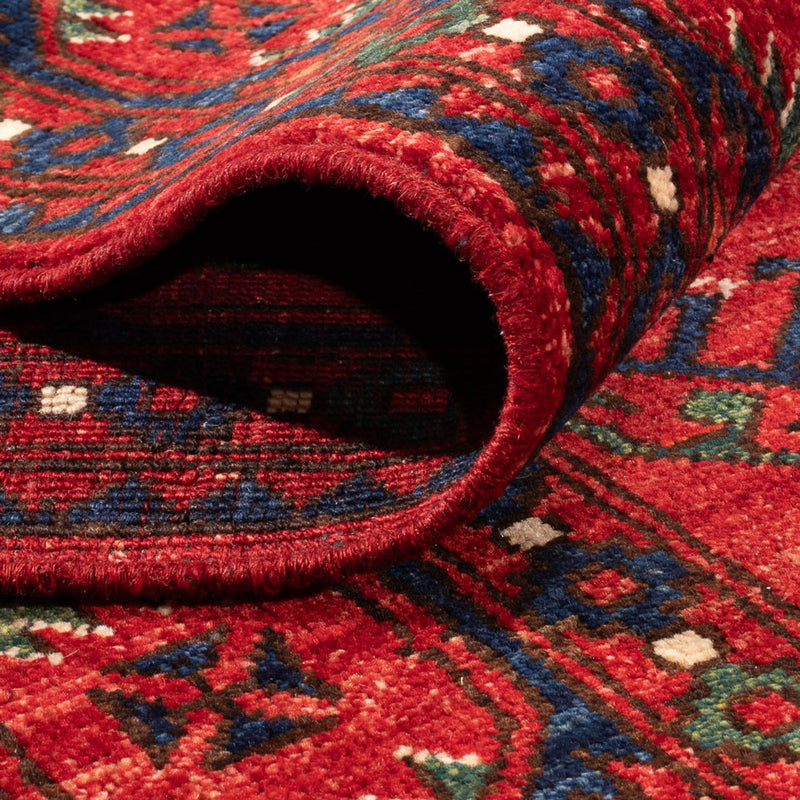 Afghansk tæppe - 300 x 251 cm - rød