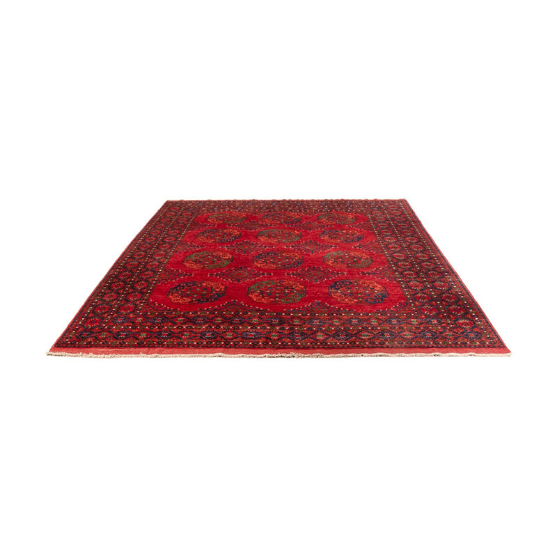 Afghansk tæppe - 300 x 251 cm - rød