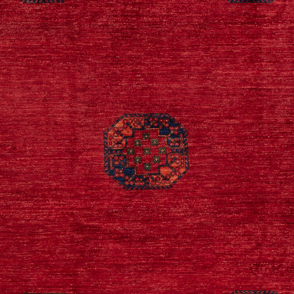 Afghansk tæppe - Kunduz - 312 x 258 cm - rød