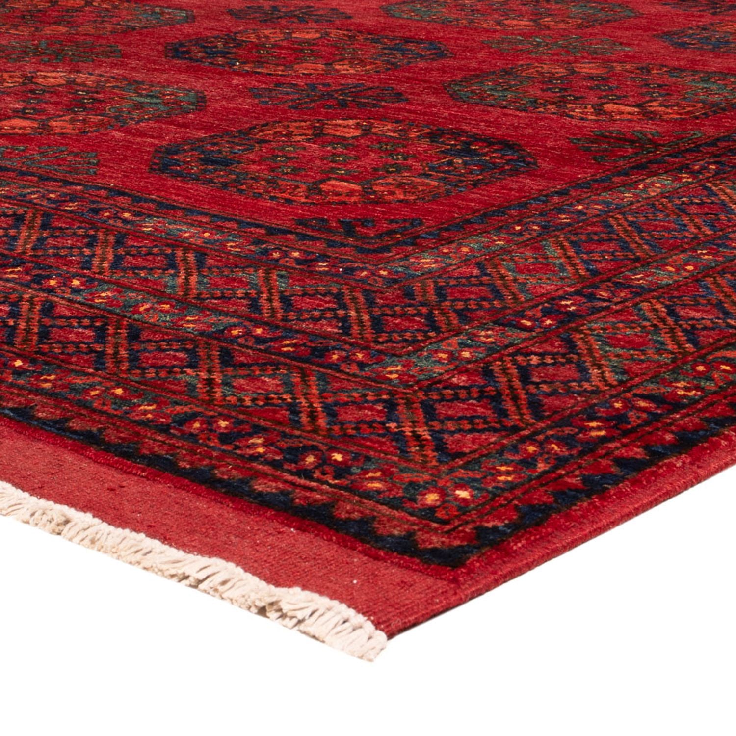 Afghansk tæppe - 298 x 257 cm - rød