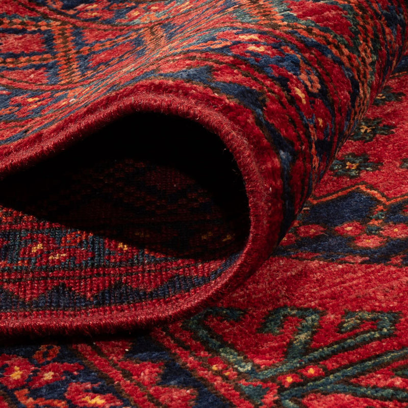 Afghansk tæppe - 298 x 257 cm - rød