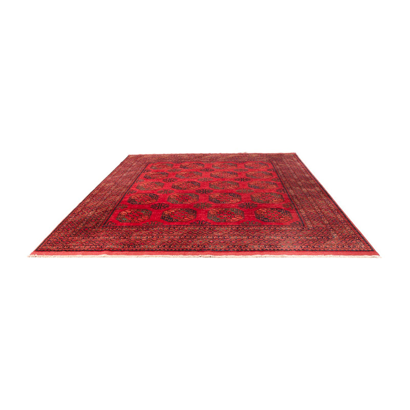 Afghansk tæppe - 298 x 257 cm - rød