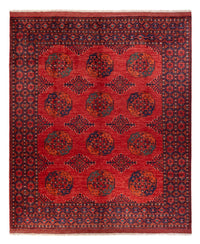 Afghansk tæppe - 298 x 256 cm - rød