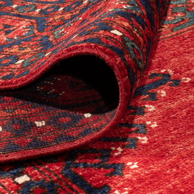 Afghansk tæppe - 298 x 256 cm - rød