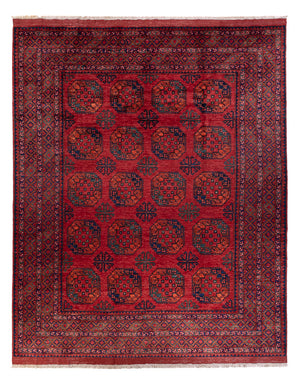 Afghansk tæppe - Kunduz - 306 x 255 cm - rød