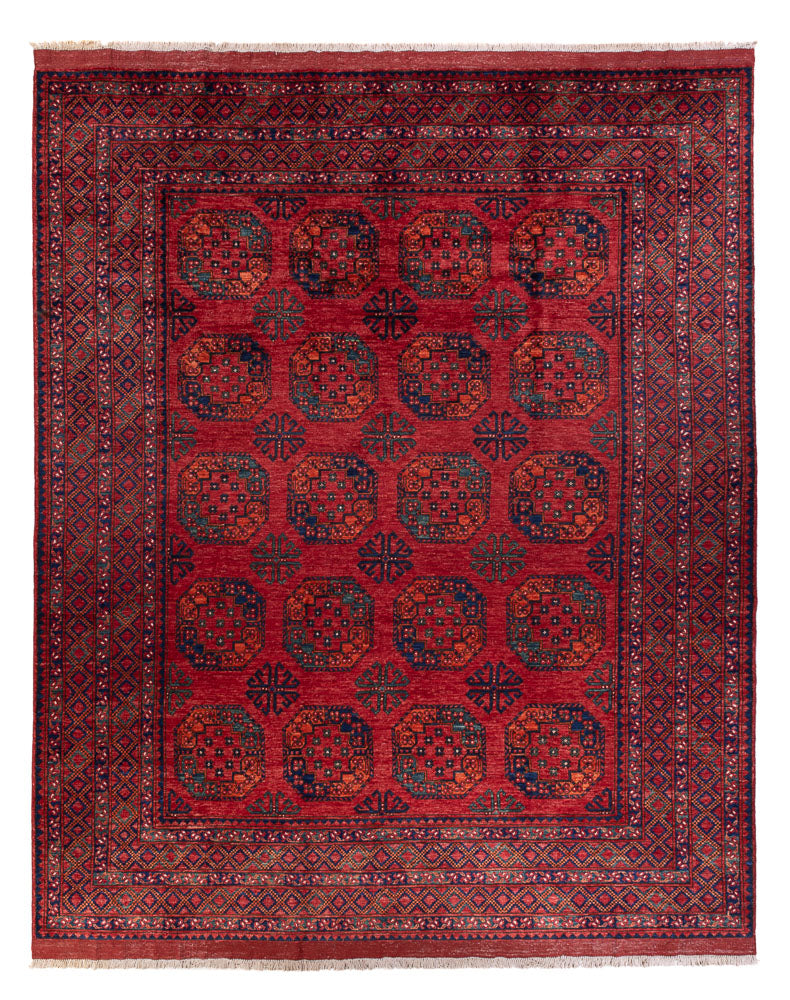 Afghansk tæppe - Kunduz - 306 x 255 cm - rød